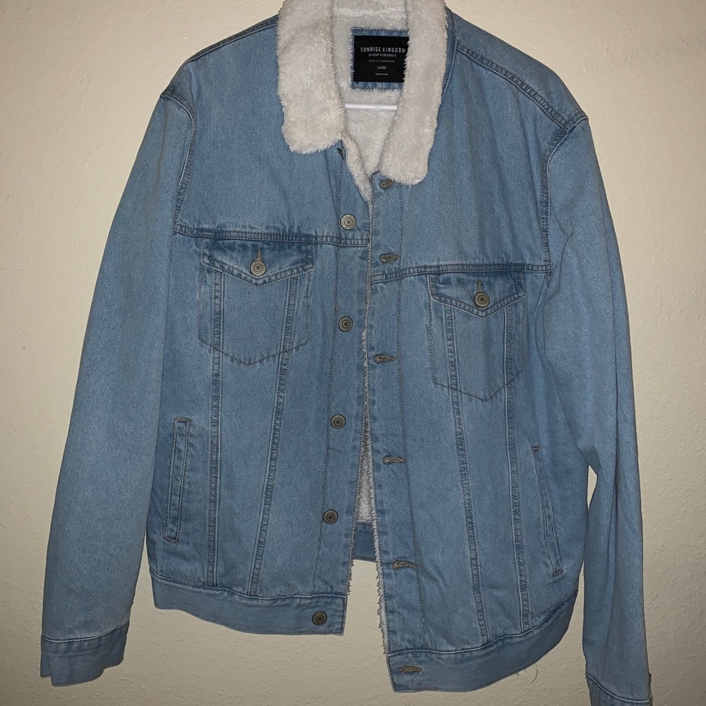Fur jean jacket